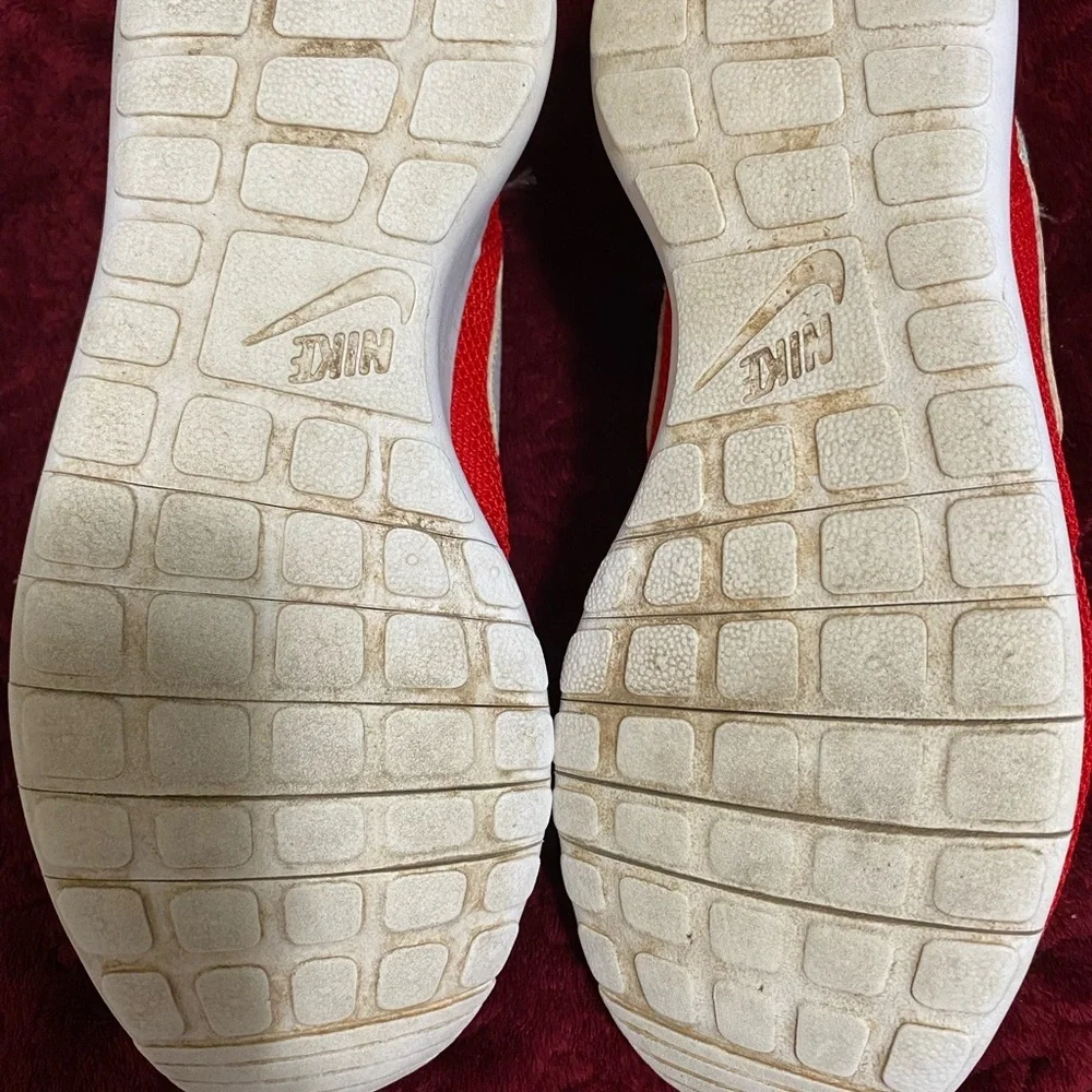 Nike Bold Red Athletic Shoes
Size 7Y  or 8.5 in women’s. 
In great shape! - Picture 5 of 5
